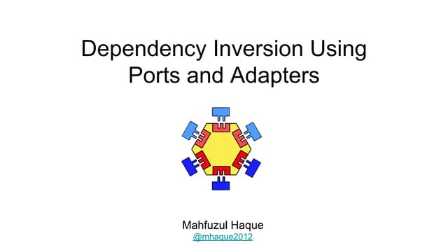 Dependency inversion using ports and adapters
