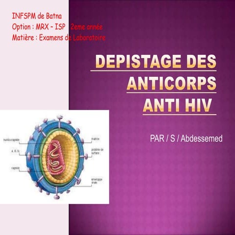 Depistage des anticorps  anti hiv