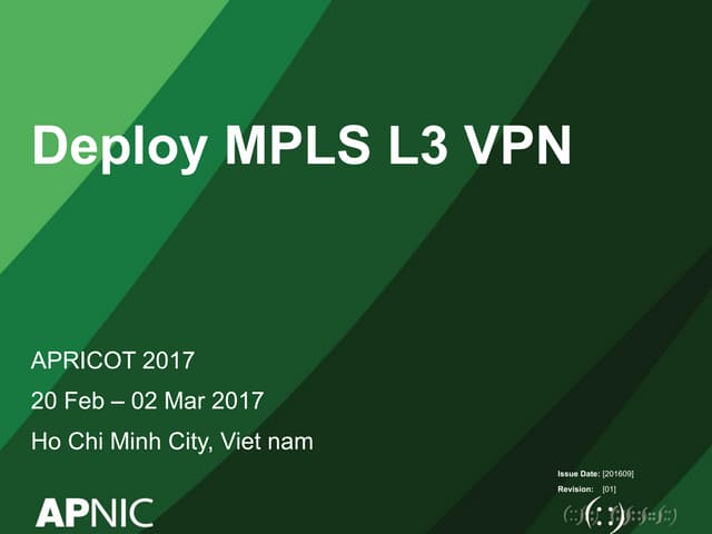 MPLS L3 VPN Deployment