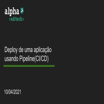 Deploy de uma aplicação usando pipeline(ci/cd)