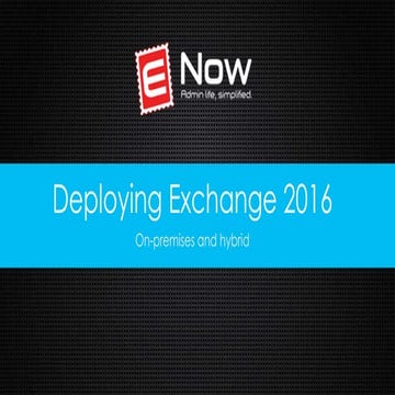 Deploy exchange 2016 on prem hybrid final