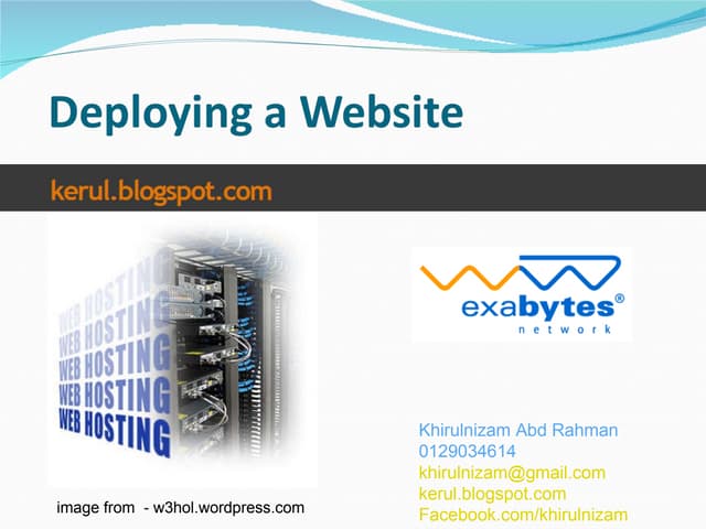 Deploying a website