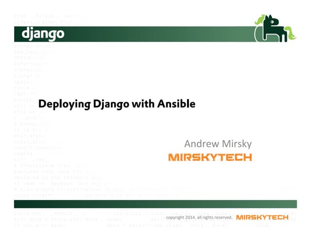 Deploying Django with Ansible
