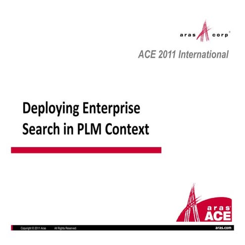 Deploying Enterprise Search in PLM Context with Aras