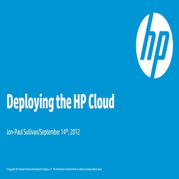 Deploying hp cloud