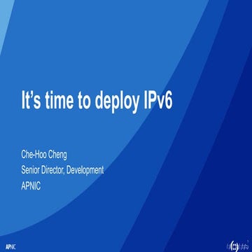 Lao Digital Week 2024: It's time to deploy IPv6