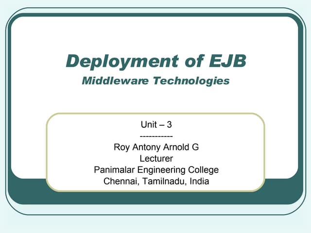 Deployment