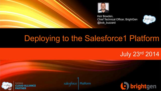 Deploying to the Salesforce1 Platform