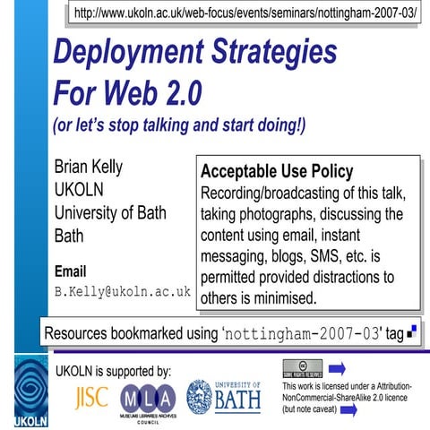 Deployment Strategies For Web 2.0