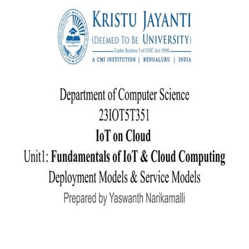 Deployment and services in cloud computing