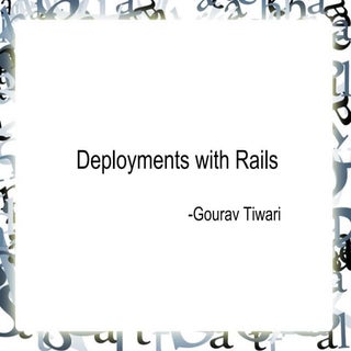 Deployments with rails