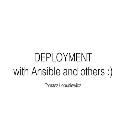 Deployment z Ansible