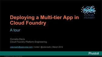 Deploy your Multi-tier Application in Cloud Foundry