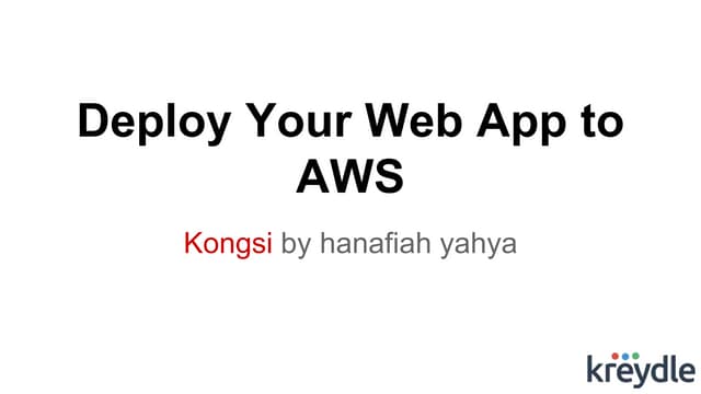Deploy your web app to aws
