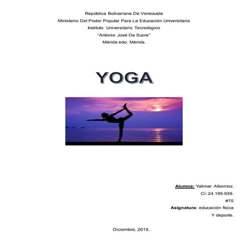 Deporte. yoga