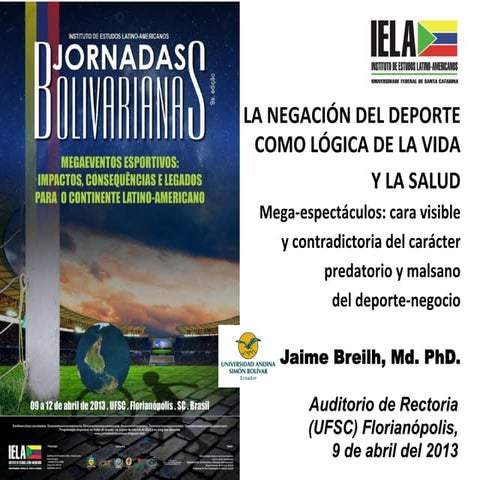 Deporte como logica de muerte JBreilh