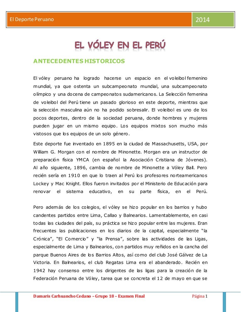 Deporte peruano en el peru