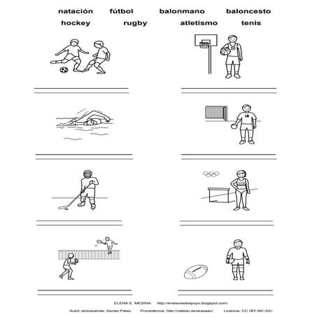 Hojas De Trabajo De Deportes