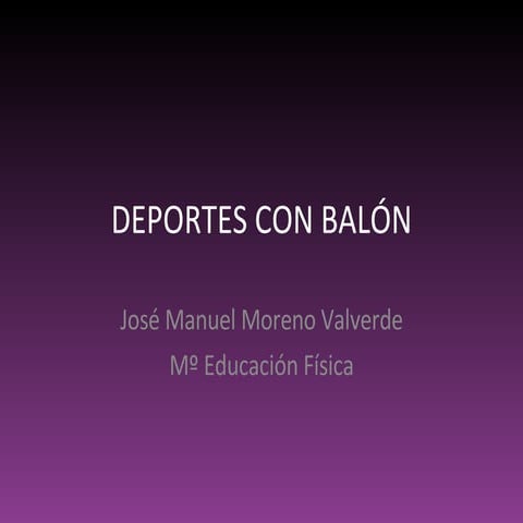 Deportes Con BalóN