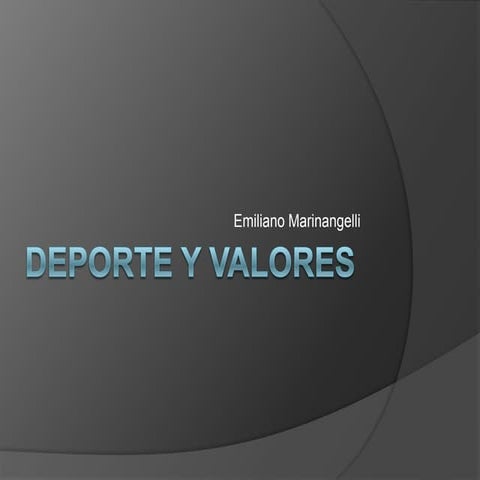 Los valores del deporte | PDF