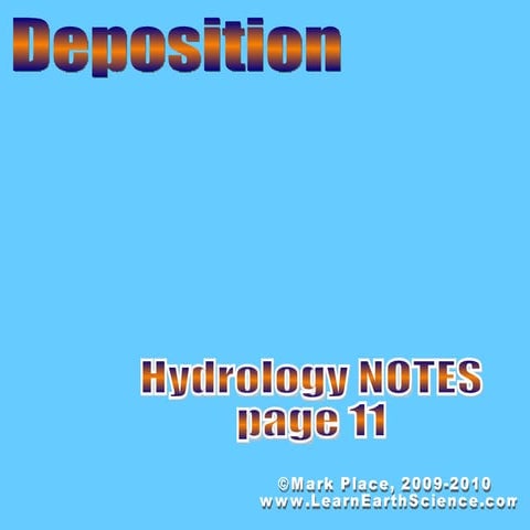 Deposition  learn earth science