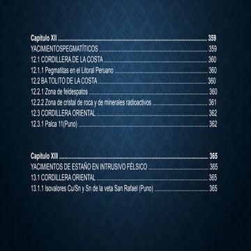 Depositos pegmatiticos geologuia de minas