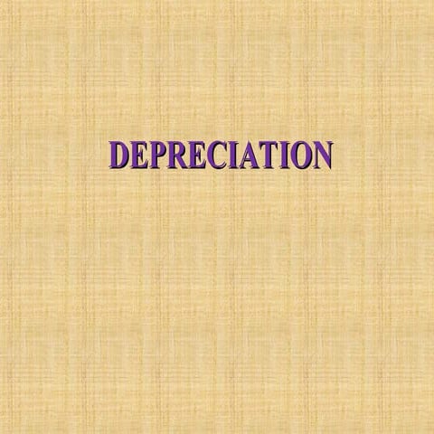 DepreciationDepreciationDepreciation.ppt