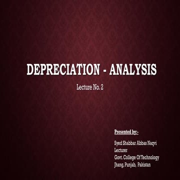 Depreciation methods