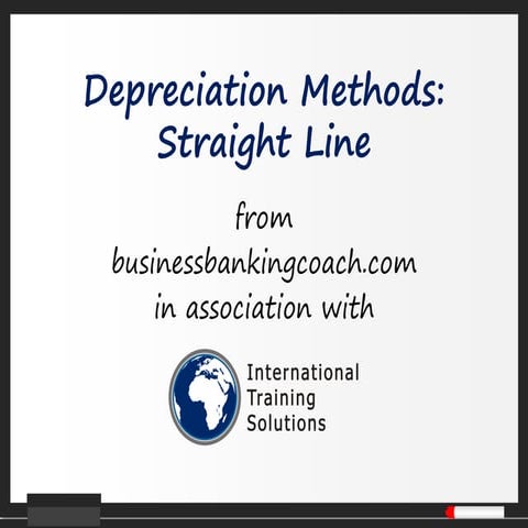 Depreciation methods; straight line