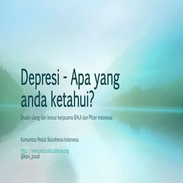 Depresi: apa yang anda ketahui