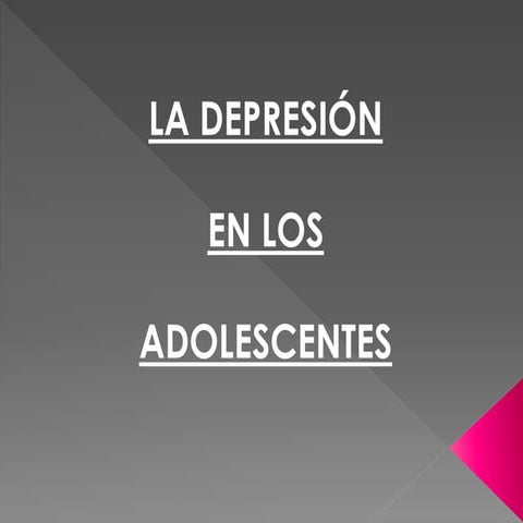 Depresión Juvenil