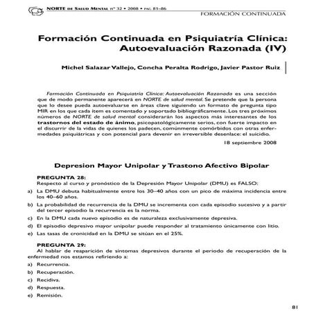 Depresion mayor unipolar y trastono afectivo bipolar