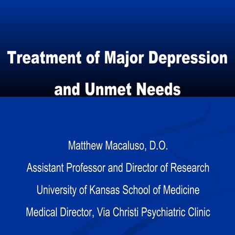 Advances in depression treatment