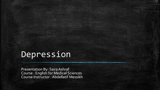 Depression powerpoint | PPT