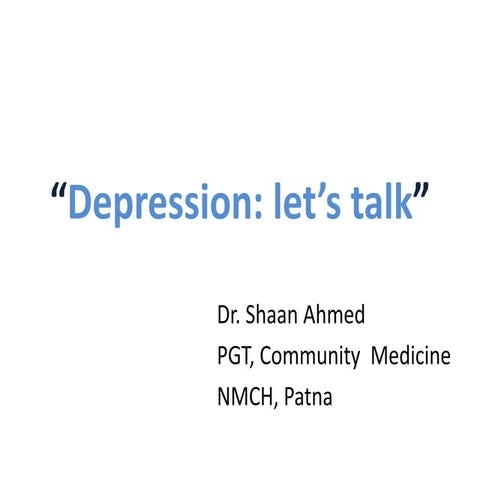 Depression:let's talk