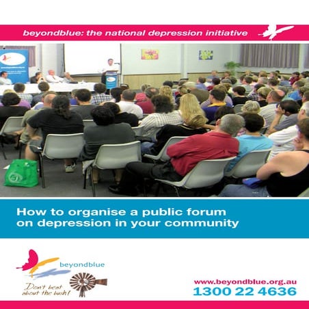 Depression   how to organise a public forum iin your community