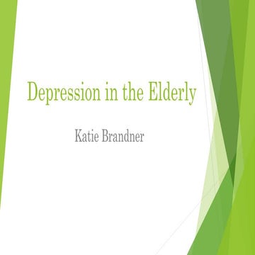 Depression in the elderly