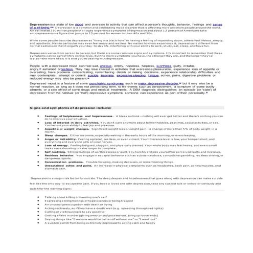 Depression is a common and debilitating mood disorder that is affecting more ...