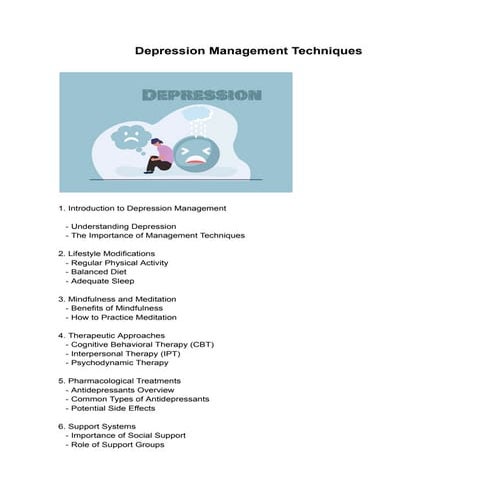 Meditation for Depression - A Mindful Approach to Mental Health | PDF