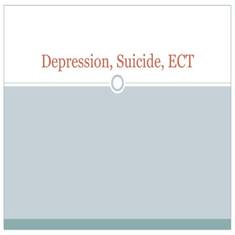 Depression suicide ect
