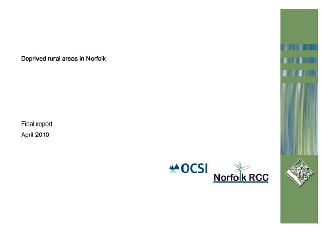 Deprivation in Rural Norfolk 2010