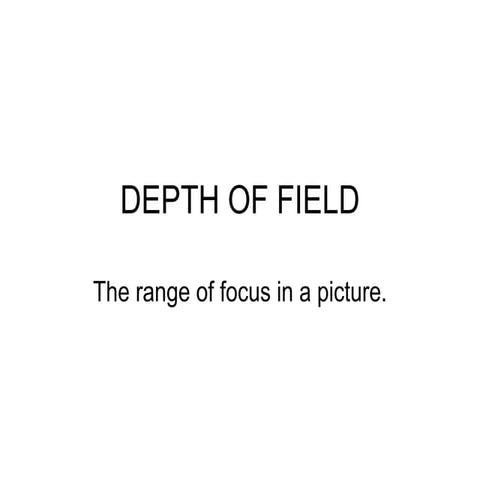 Depth of Field 2012