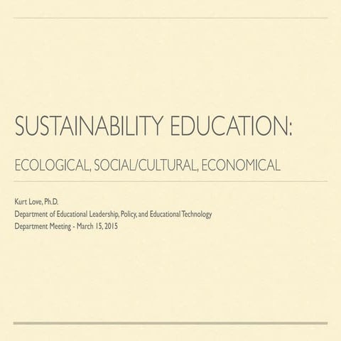 Sustainability Education