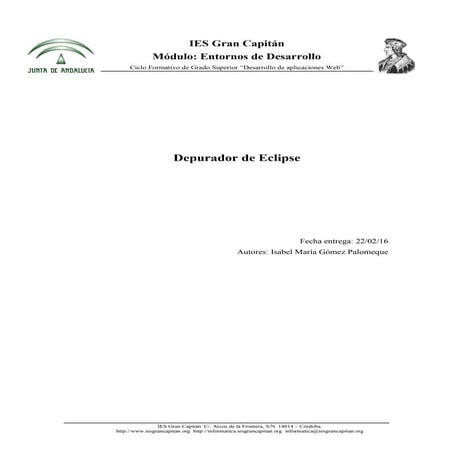 Usar el depurador en Eclipse Mars.