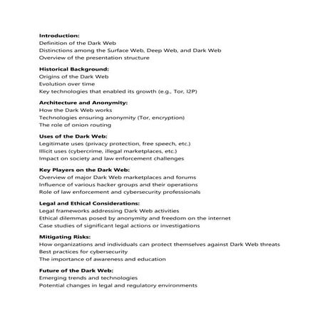 The hidden world Navigating the Dark Web | PDF