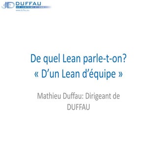 De quel lean parle t-on ? Mathieu D...