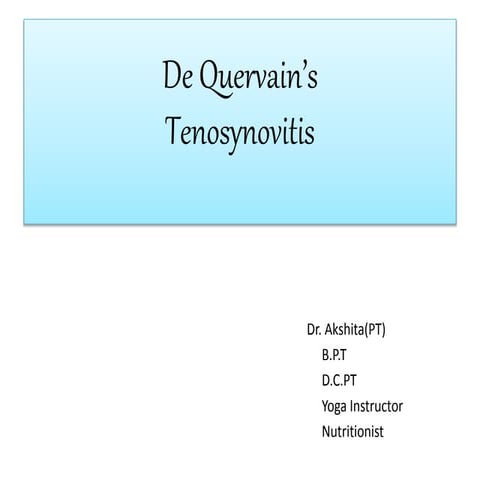 De quervain’s