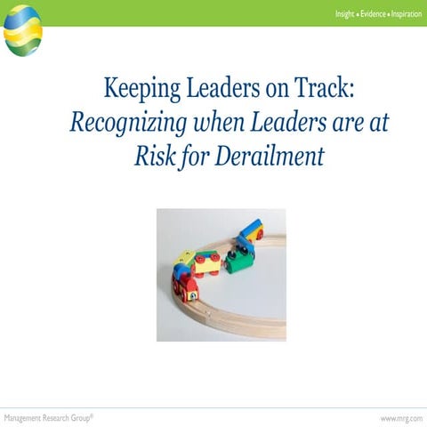 Keeping Leaders on Track: Recognize the 3 Leadership Styles that Lead to Dera...