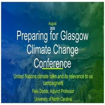  climate change preparation for Glasgow 2021