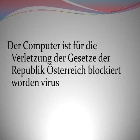 Der computer ist für die verletzung der gesetze der republik österreich block...